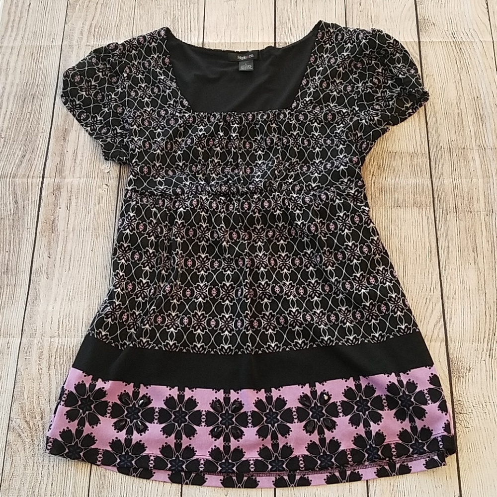 4 for $20 Style & Co Large Black & Purple  blouse
